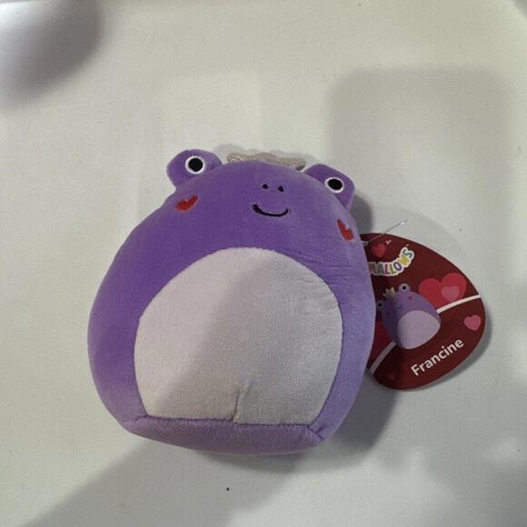 Squishmallows Francine the Purple Frog 5" Plush Valentines BNWT - Picture 1 of 3